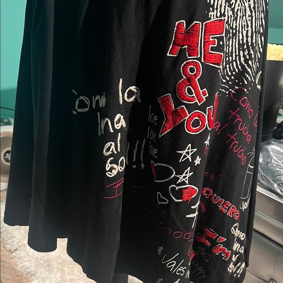 Disguise Black A-Line Skirt with Graphic Print - Picture 8 of 11